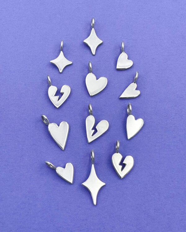 Pendentifs en argent 925, collection capsule Valentin·e